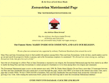 Tablet Screenshot of matrimonial.parsizoroastrianism.com